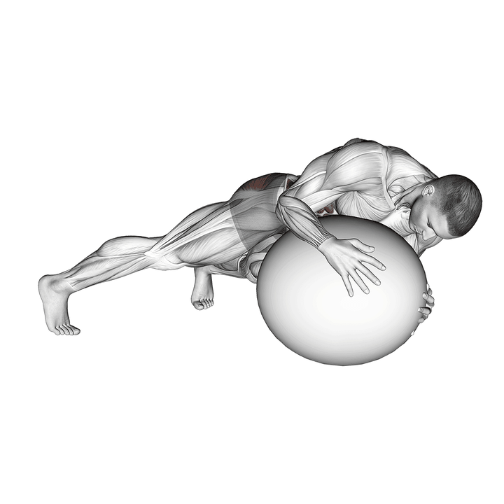 Demonstration of the prone twist on stability ball