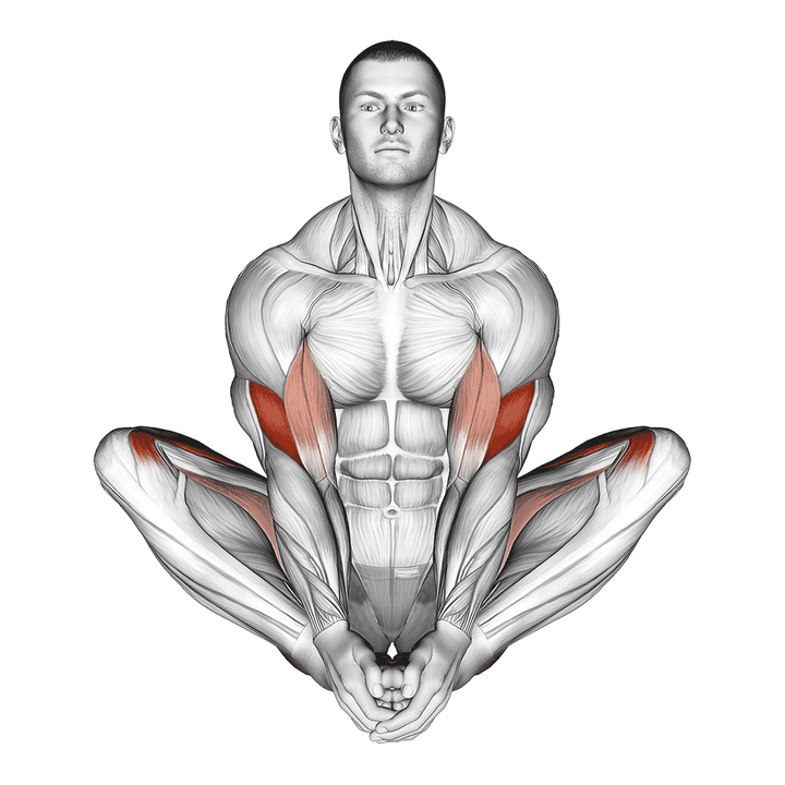 Demonstration of the butterfly yoga pose