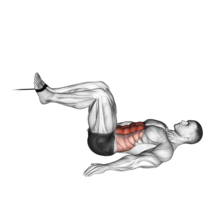 Demonstration of the cable reverse crunch