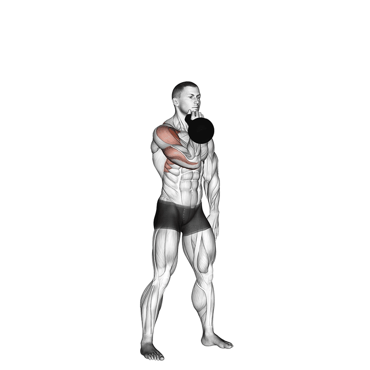 Demonstration of the kettlebell arnold press