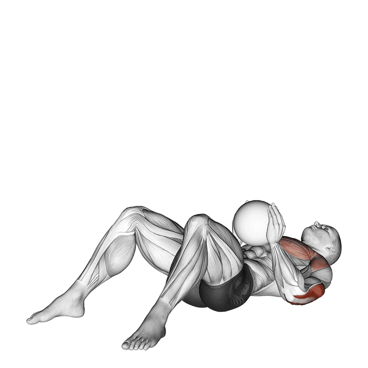 Demonstration of the medicine ball supine chest throw