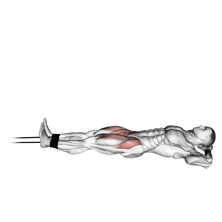 Demonstration of the band lying straight leg raise