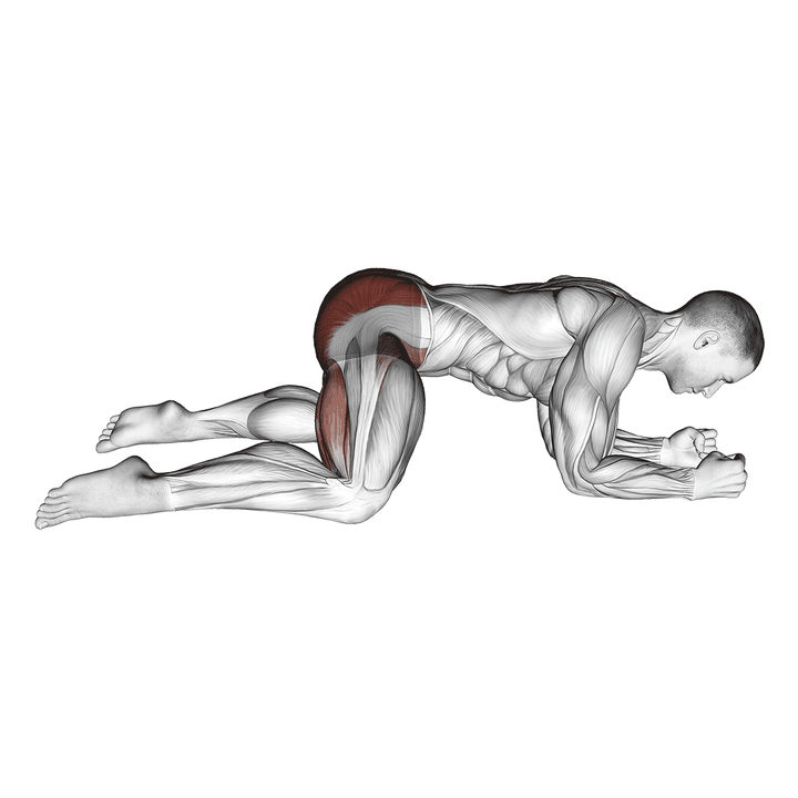 Demonstration of the rocking frog stretch