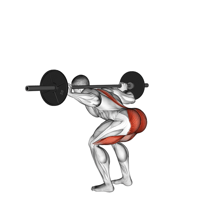Demonstration of the barbell stiff leg good morning