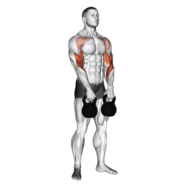 Demonstration of the kettlebell alternating hang clean
