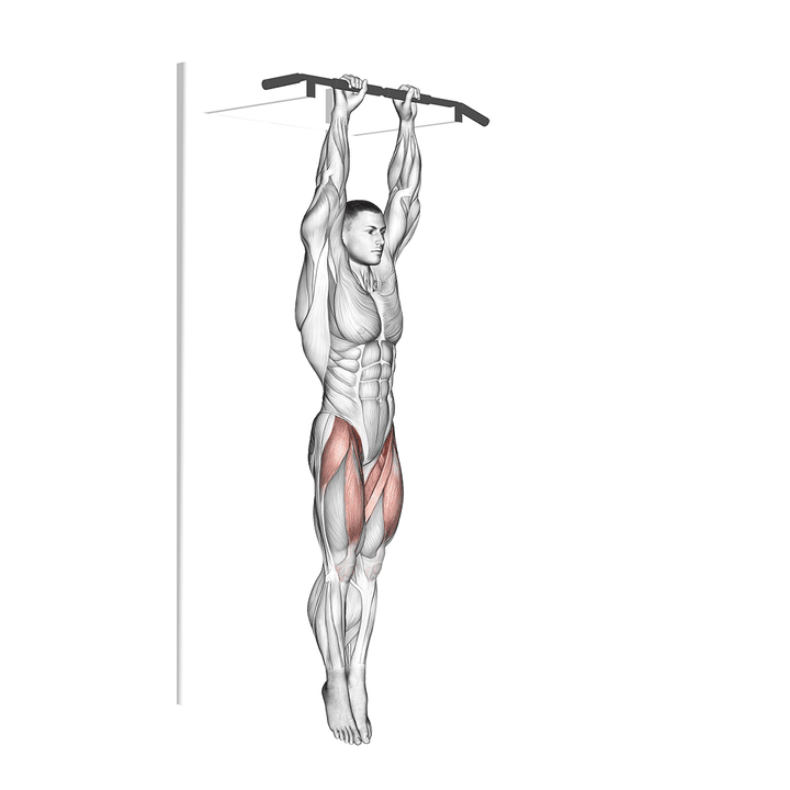 Demonstration of the hanging straight leg raise
