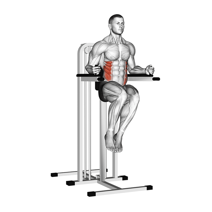 Demonstration of the side hip (on parallel bars)