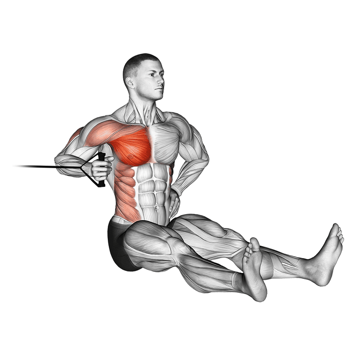 Demonstration of the band one arm twisting chest press