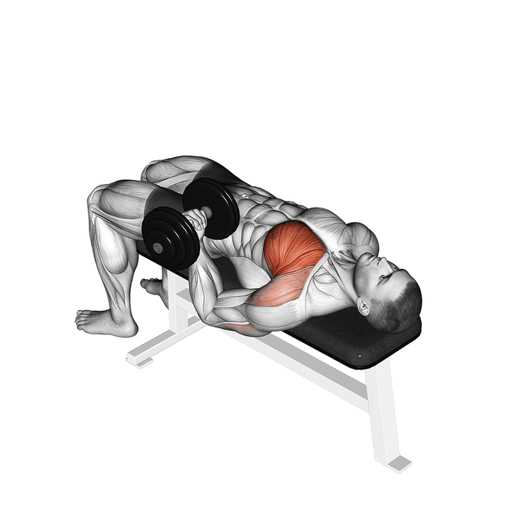 Demonstration of the dumbbell lying one arm press