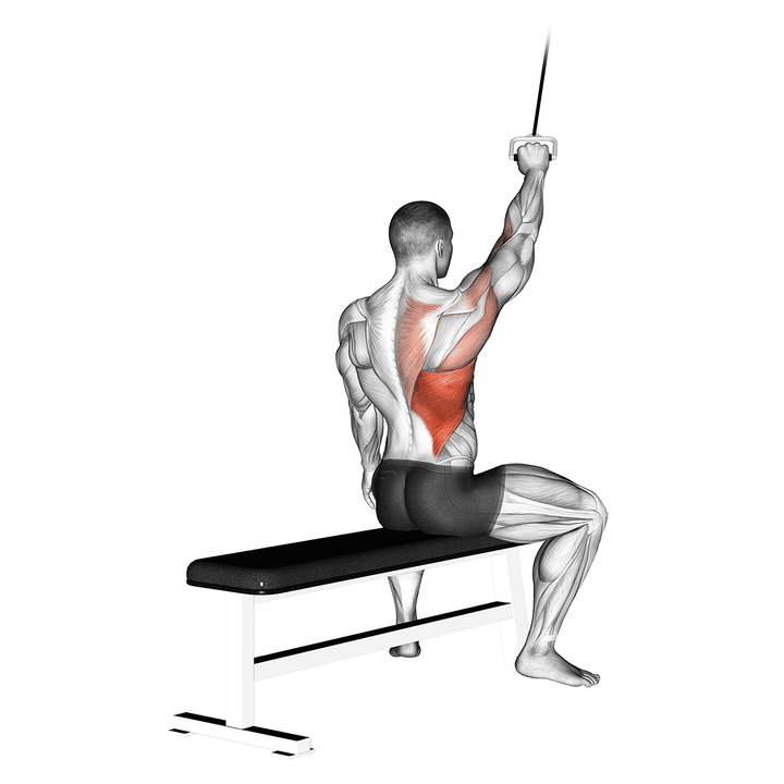 Demonstration of the alternate lateral pulldown