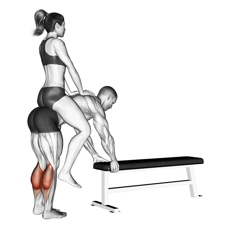 Demonstration of the weighted donkey calf raise