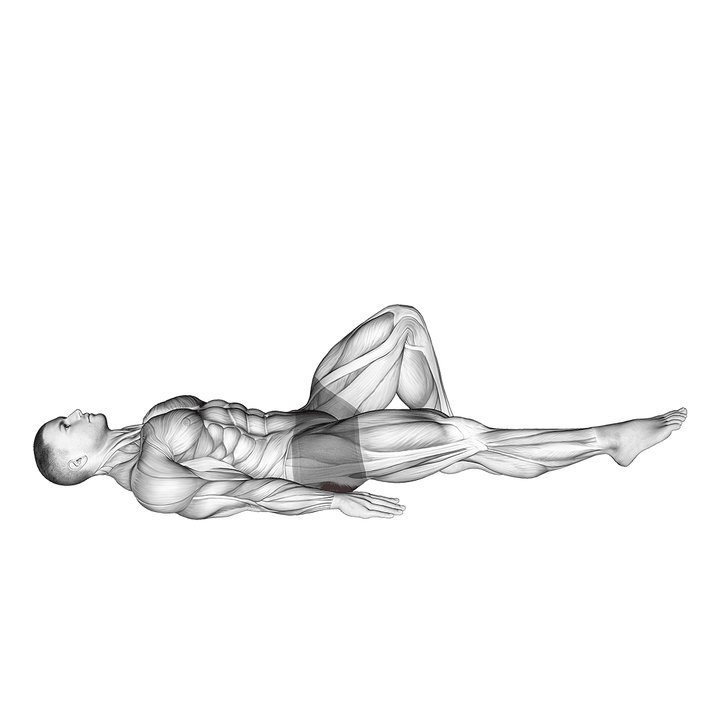 Demonstration of the single leg bridge with outstretched leg