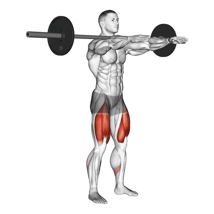 Demonstration of the frankenstein squat