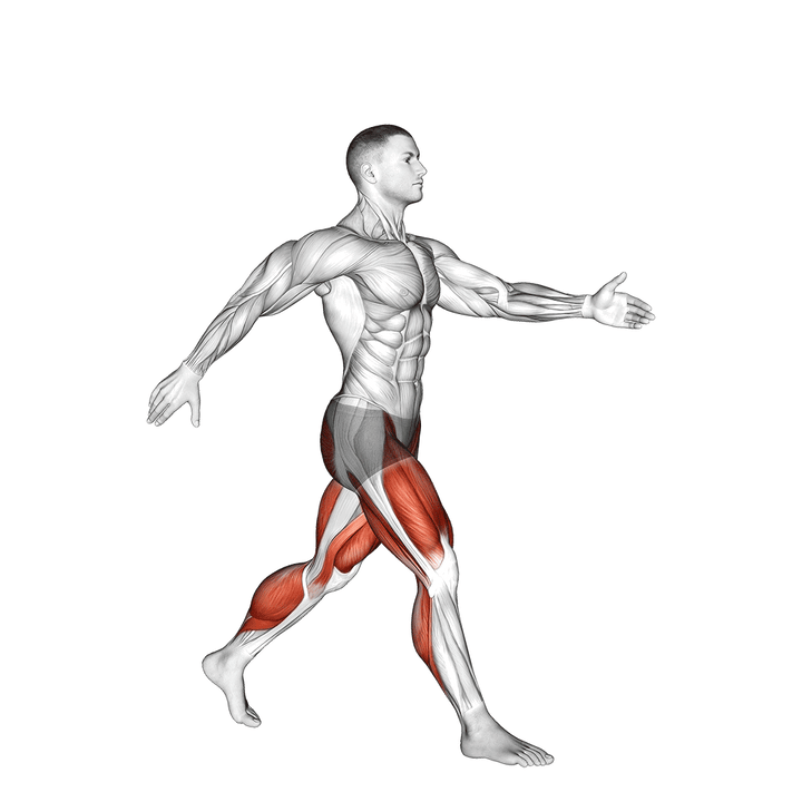 Demonstration of the scissor jumps (male)