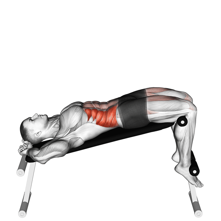 Demonstration of the incline twisting sit-up