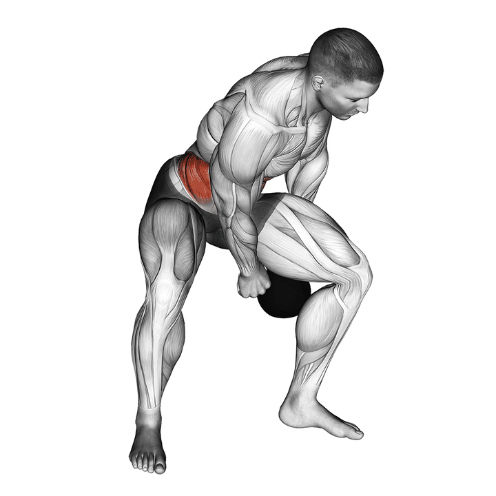 Demonstration of the kettlebell figure 8