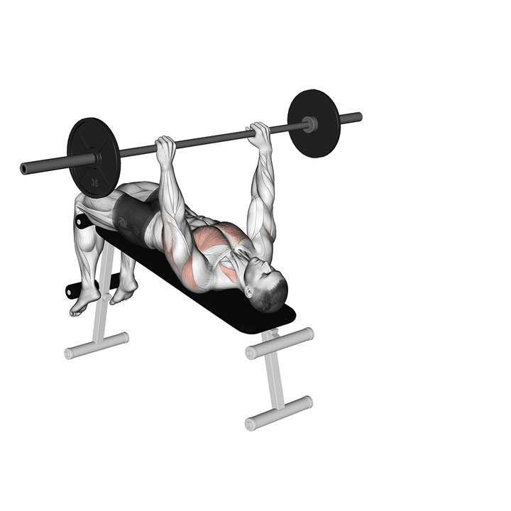 Demonstration of the barbell decline wide-grip pullover with advanced