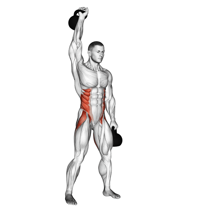 Demonstration of the kettlebell double windmill