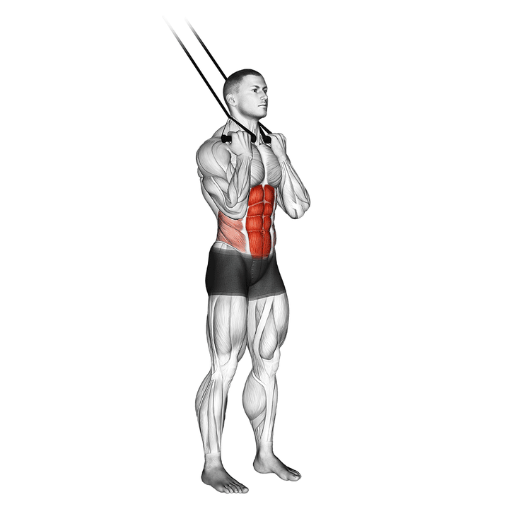 Demonstration of the band standing crunch