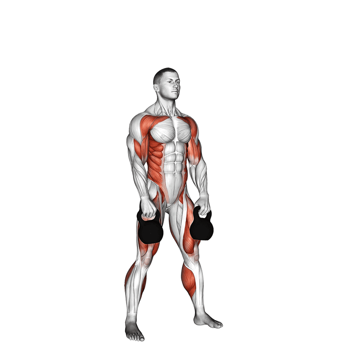 Demonstration of the kettlebell double snatch