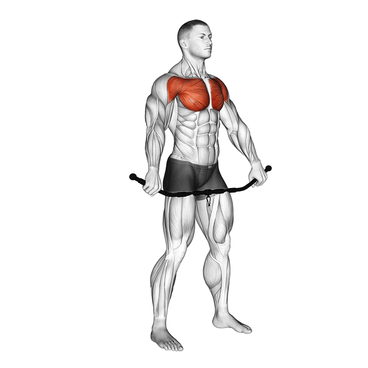 Demonstration of the chest and front of shoulder stretch