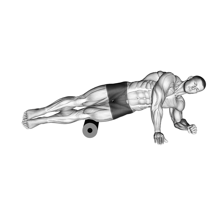 Demonstration of the roller side lat stretch