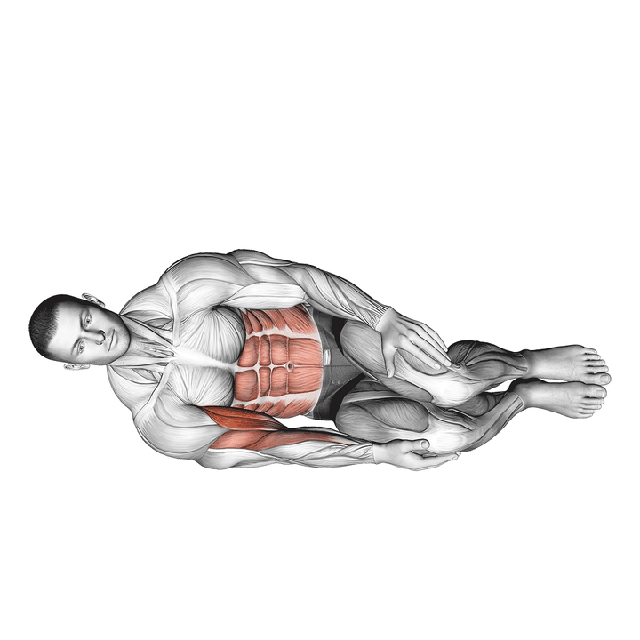 Demonstration of the bodyweight side lying biceps curl