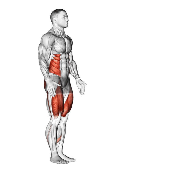 Demonstration of the lunge with twist
