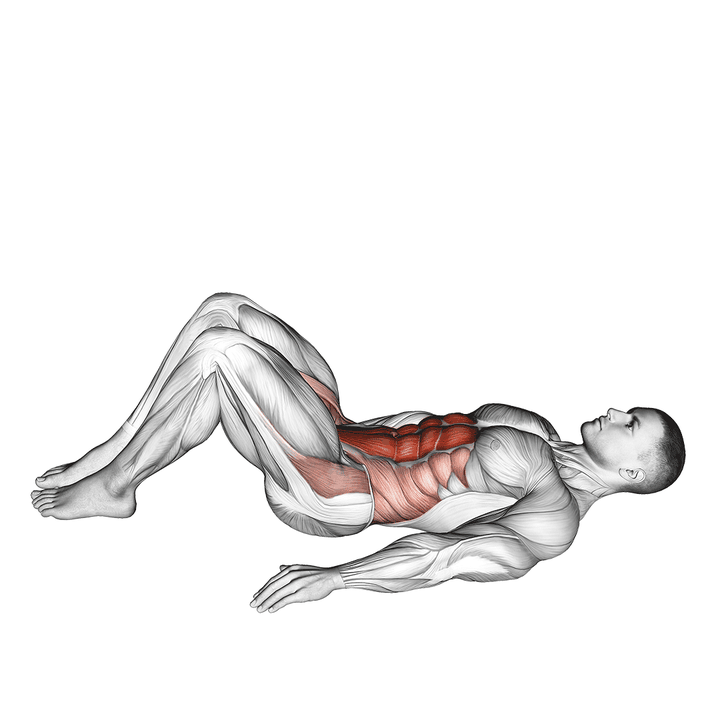 Demonstration of the hip raise (bent knee)