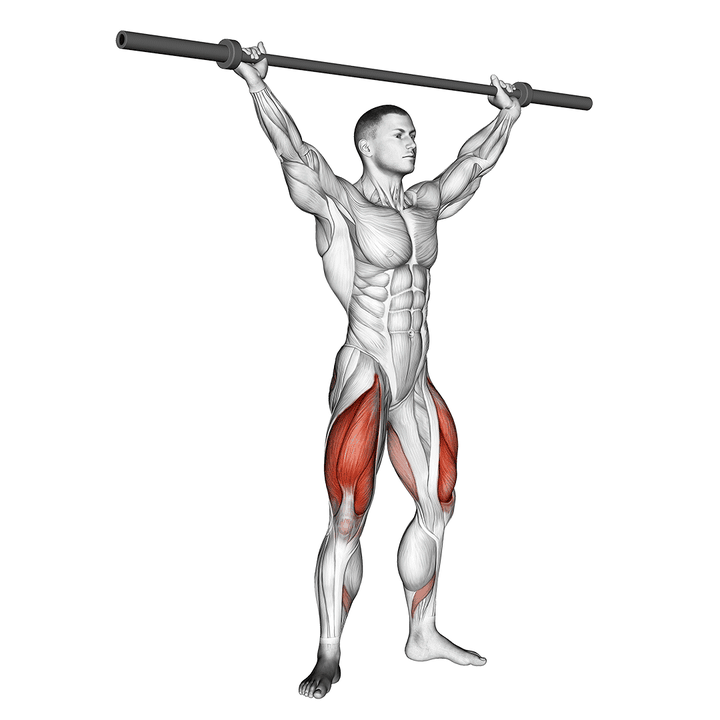 Demonstration of the barbell overhead squat