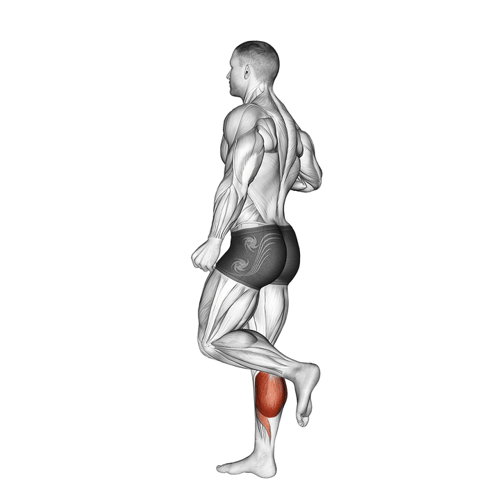 Demonstration of the one leg floor calf raise