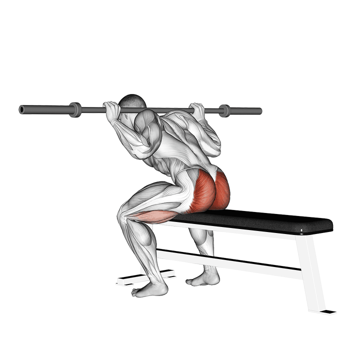 Demonstration of the barbell seated good morning