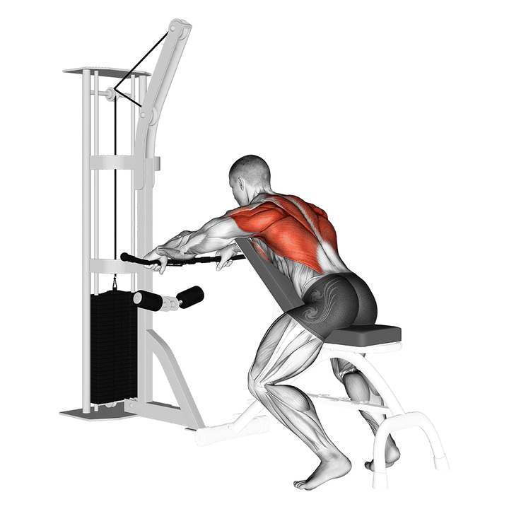 Demonstration of the cable incline bench row
