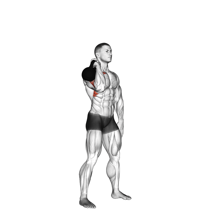 Demonstration of the kettlebell one arm push press