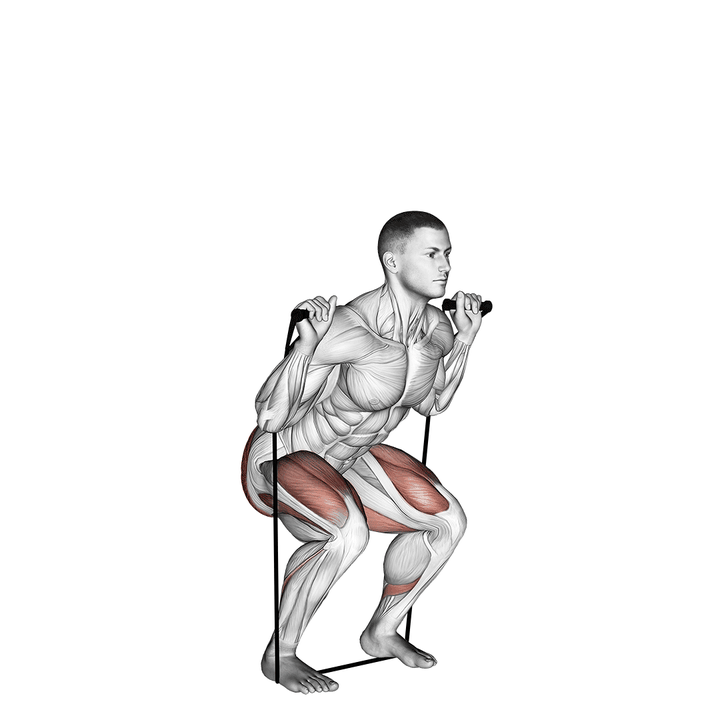 Demonstration of the band squat
