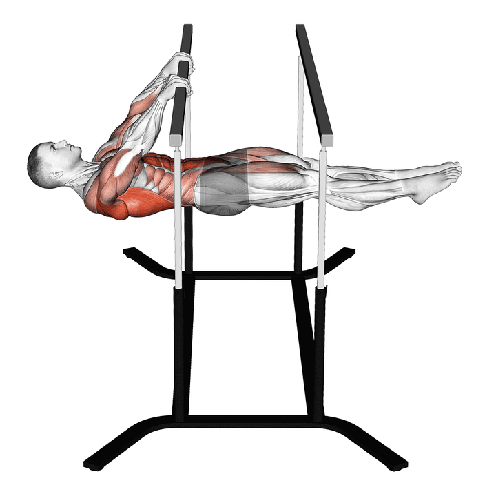 Demonstration of the front lever reps