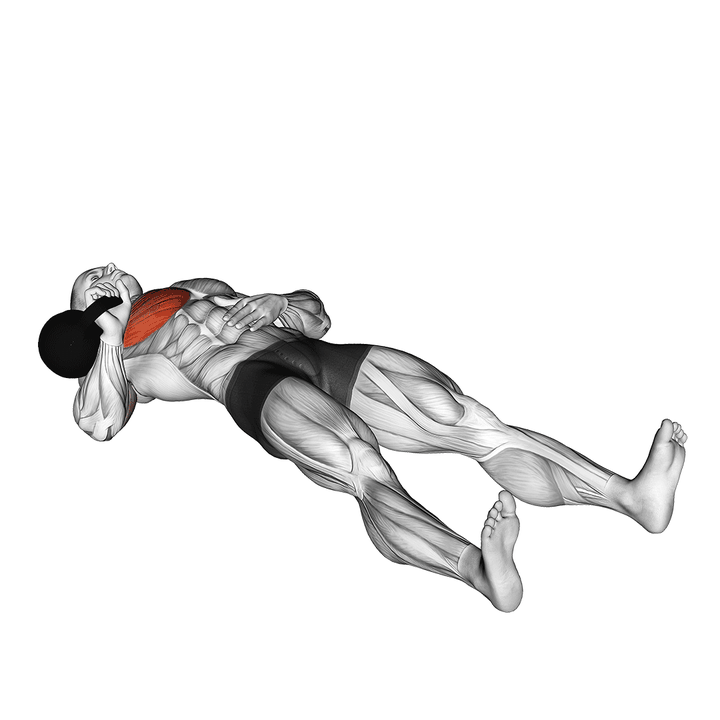 Demonstration of the kettlebell one arm floor press