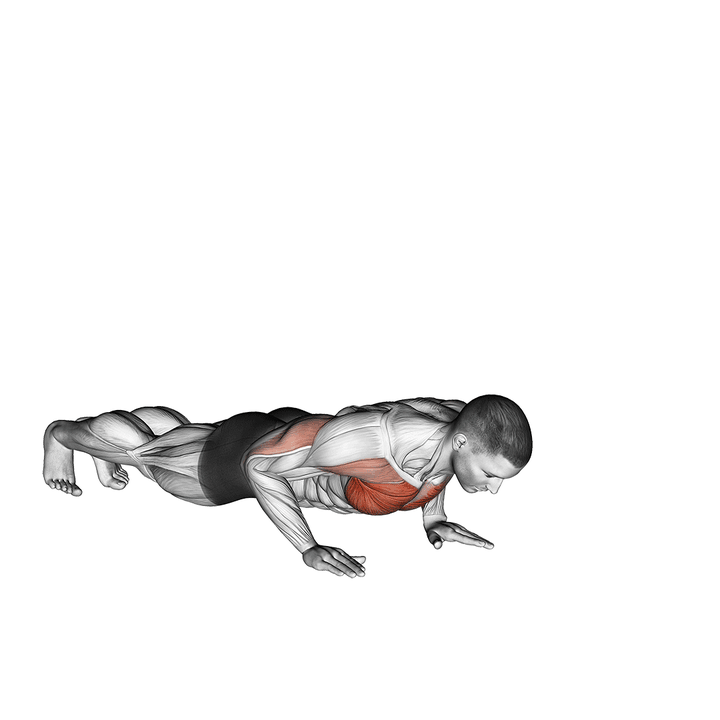 Demonstration of the raise single arm push-up