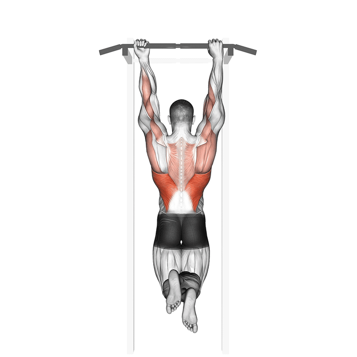 Demonstration of the mixed grip chin-up