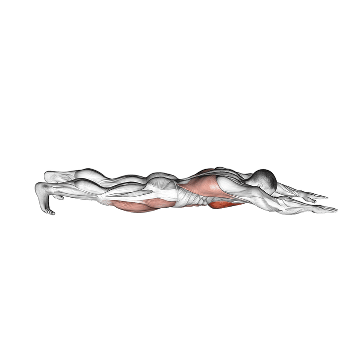 Demonstration of the superman push-up