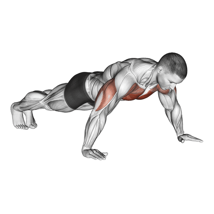 Demonstration of the wide hand push up