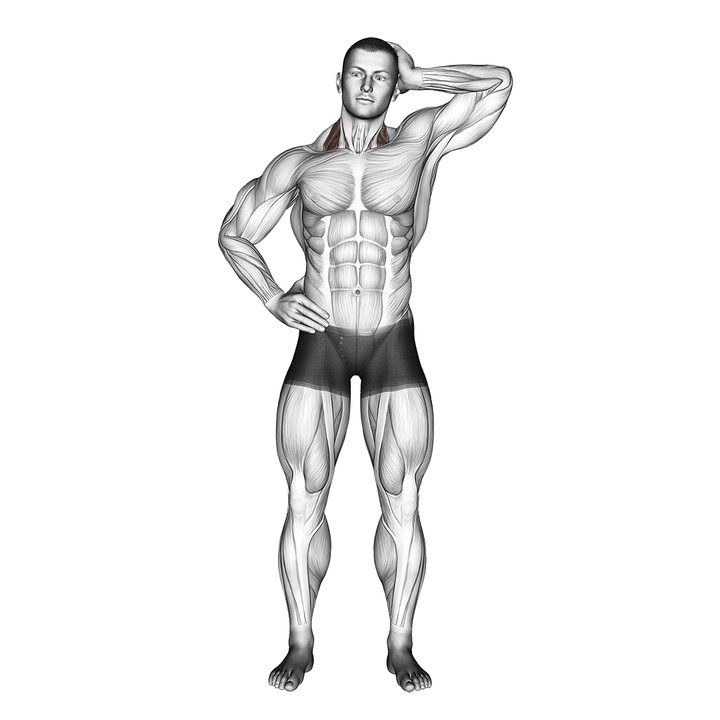 Demonstration of the side push neck stretch