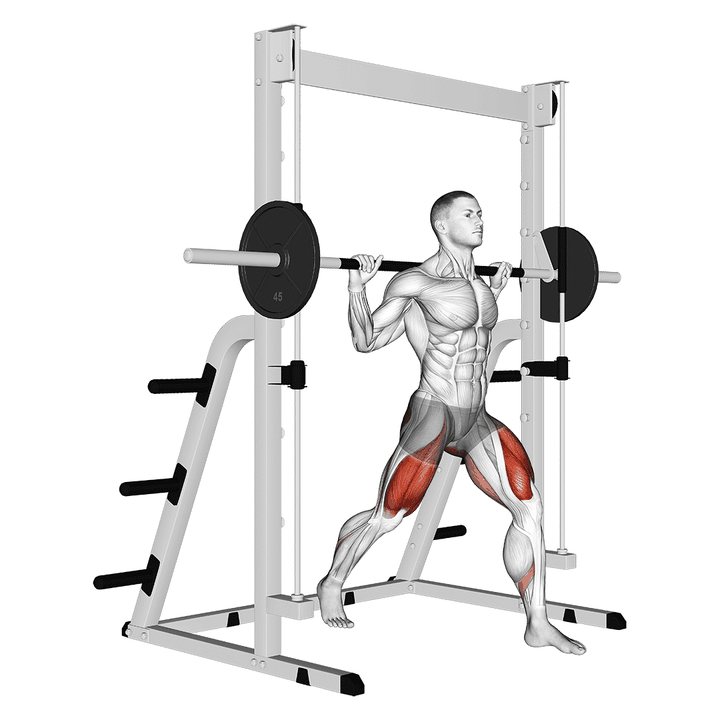 Demonstration of the smith sprint lunge