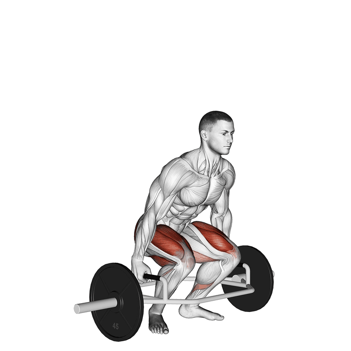 Demonstration of the trap bar deadlift