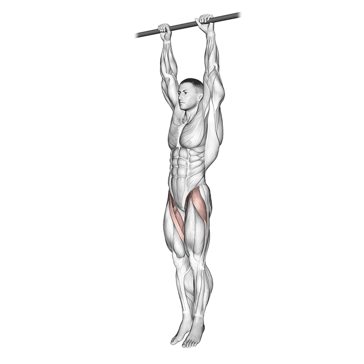 Demonstration of the hanging leg raise