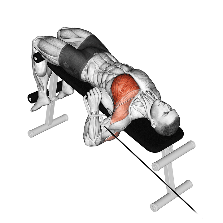 Demonstration of the cable decline one arm press