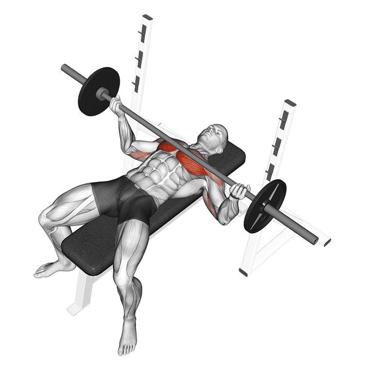 Demonstration of the barbell wide reverse grip bench press