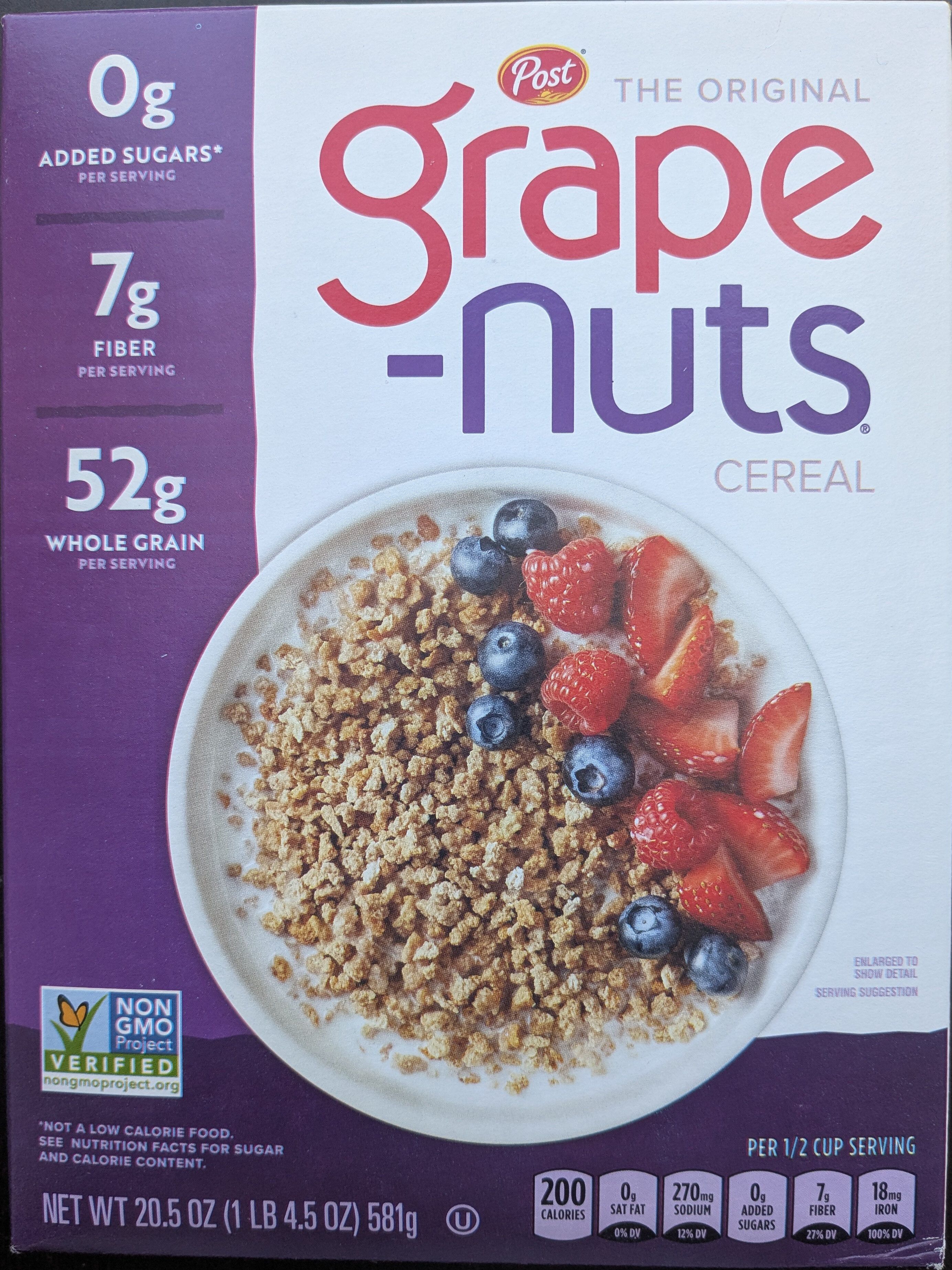 Post Grape nuts cereal