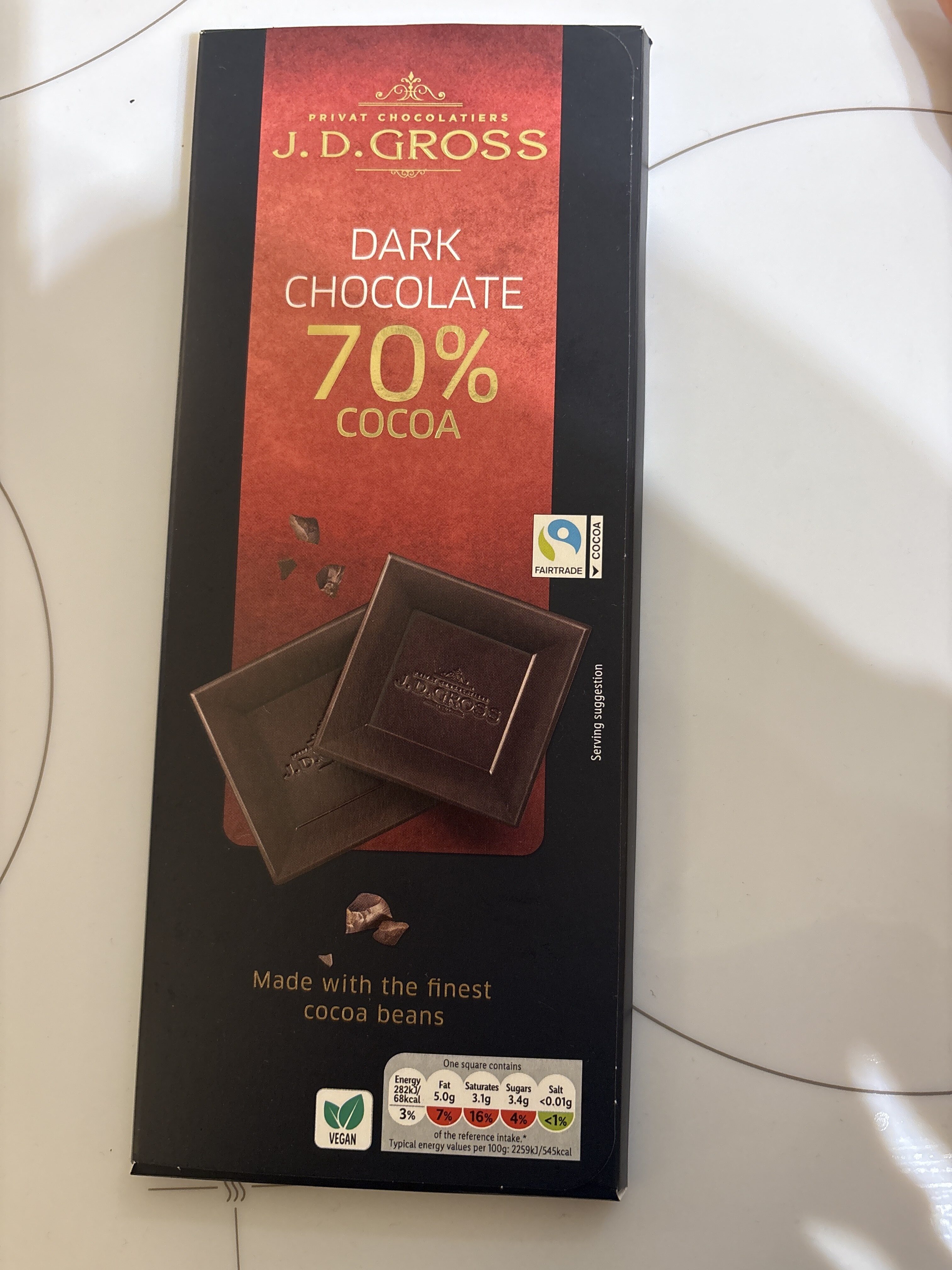 J. D. GROSS NEGRO 70% CACAO