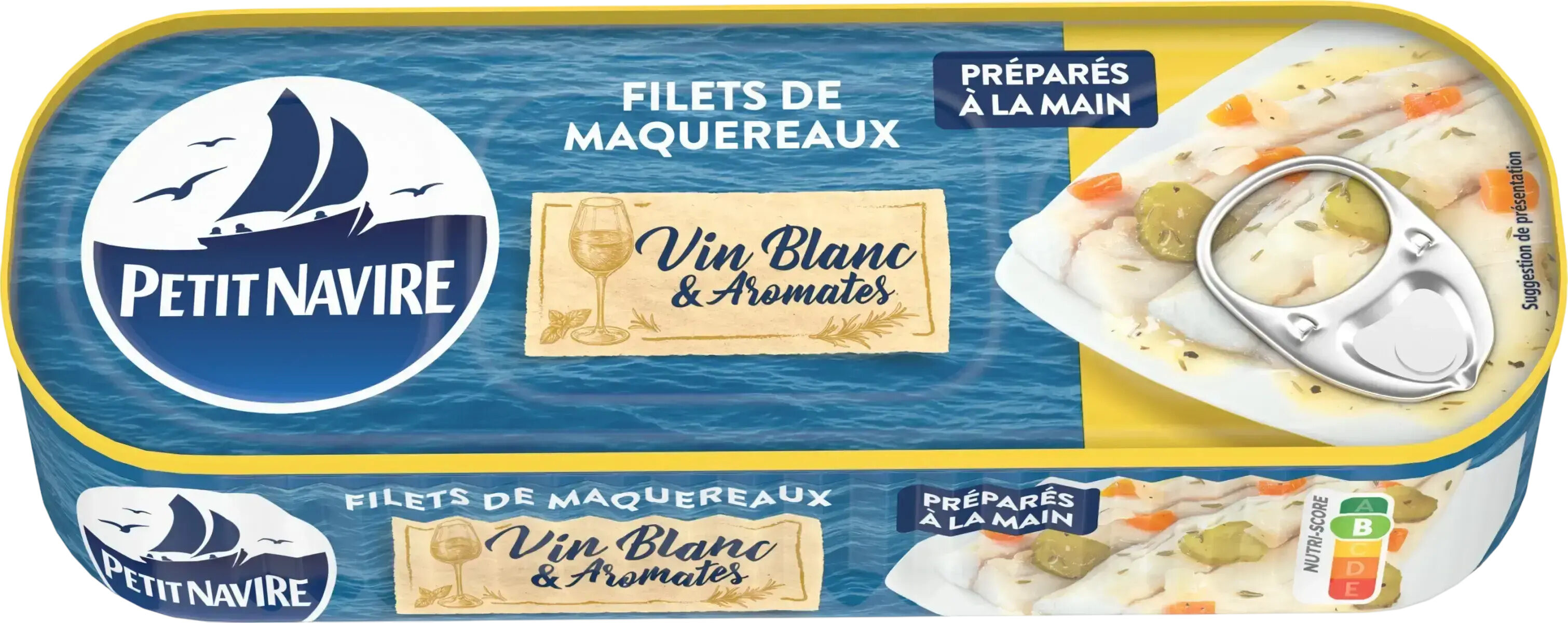 Petit Navire Filets de maquereaux vin blanc & aromates